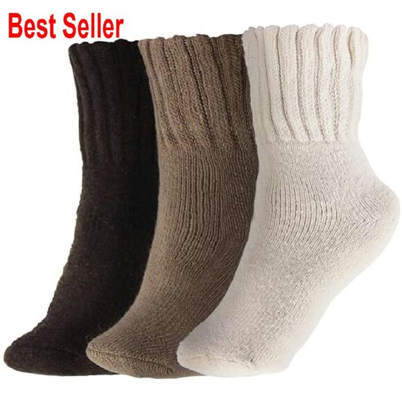Thick Warm Cozy Crew Socks Winter Boot Socks Ultra Plush Fuzzy Minimal - Picture 2 of 8